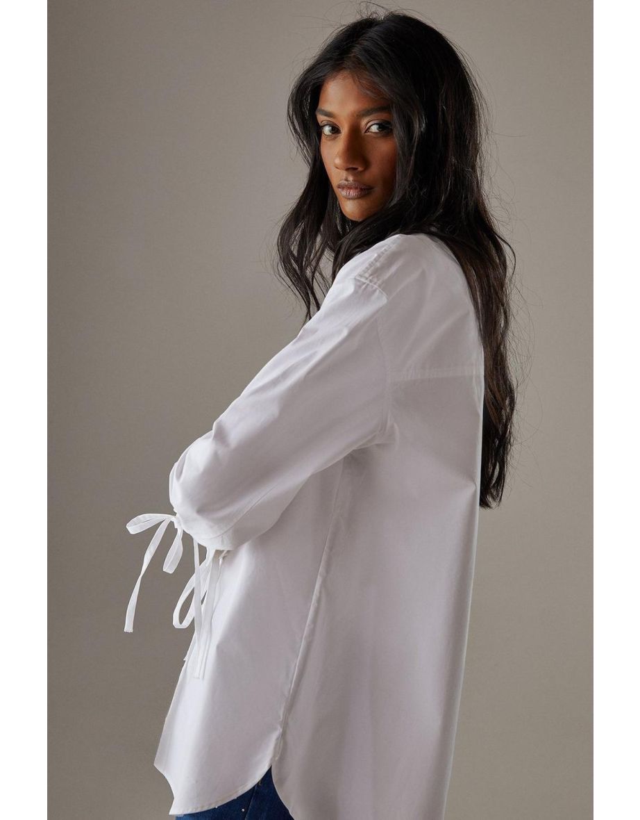 Oversized Bow Back Shirt - 3