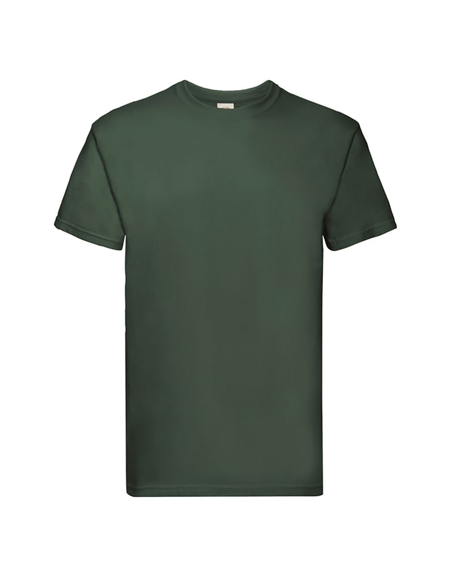 Fruit Of The Loom Mens Super Premium Short Sleeve Crew Neck T-Shirt - Bottle Green
