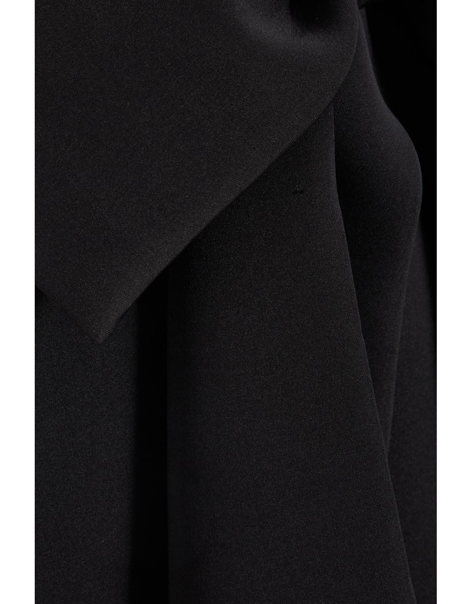 Black Bow Strapless Bodycon Dress - 5