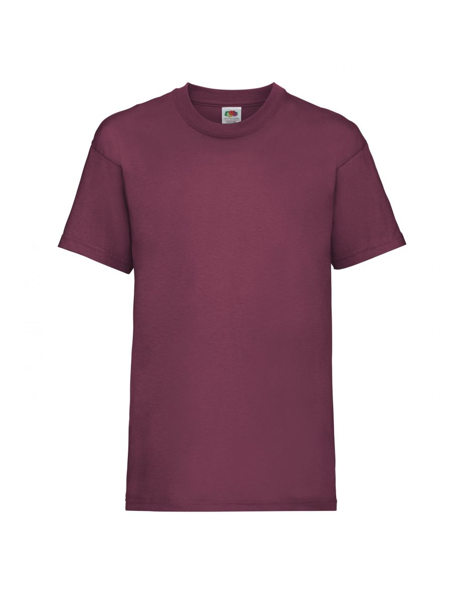 Fruit Of The Loom Childrens/Kids Unisex Valueweight Short Sleeve T-Shirt - Burgundy
