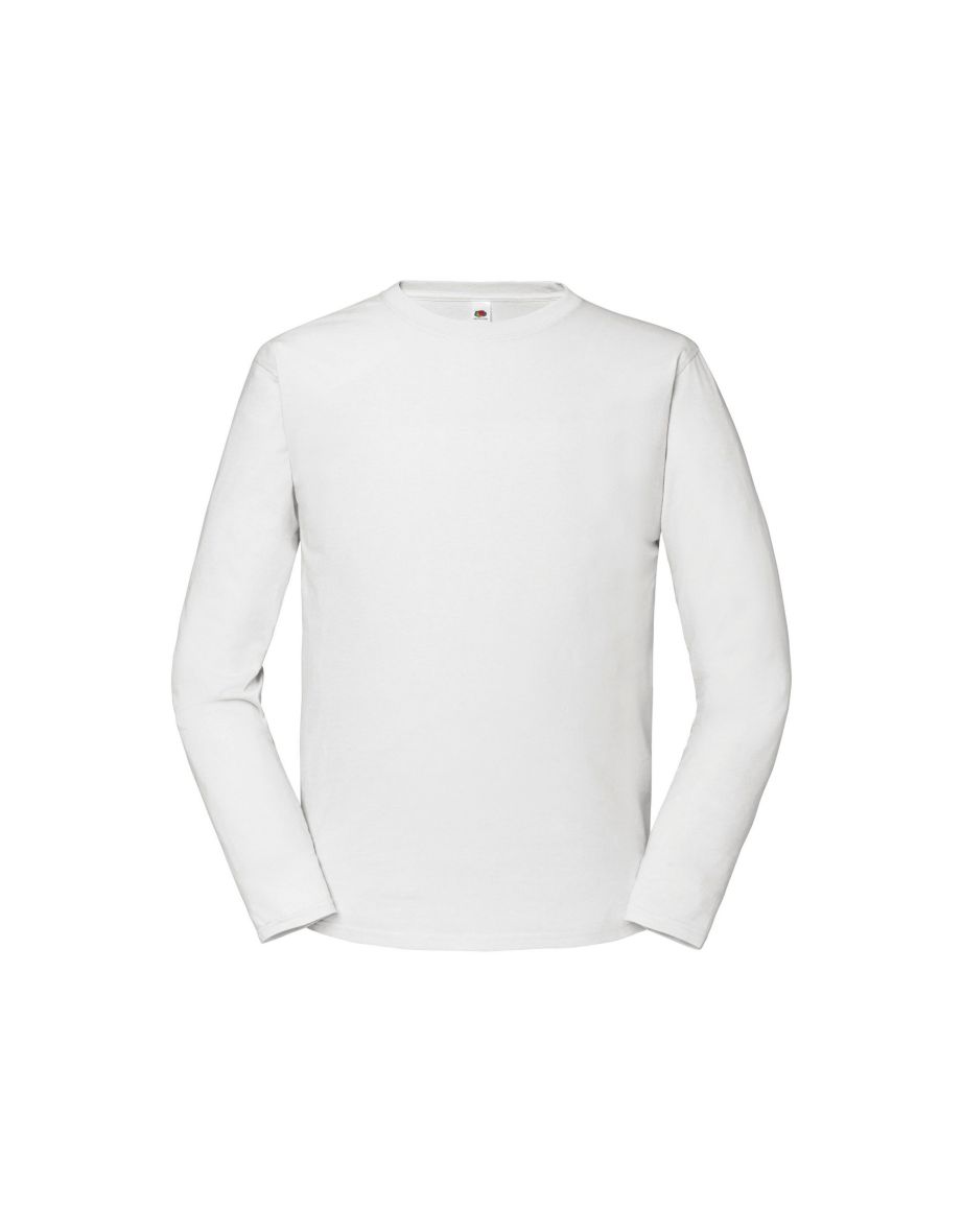 Fruit of the Loom Mens Iconic Premium Long-Sleeved T-Shirt - White