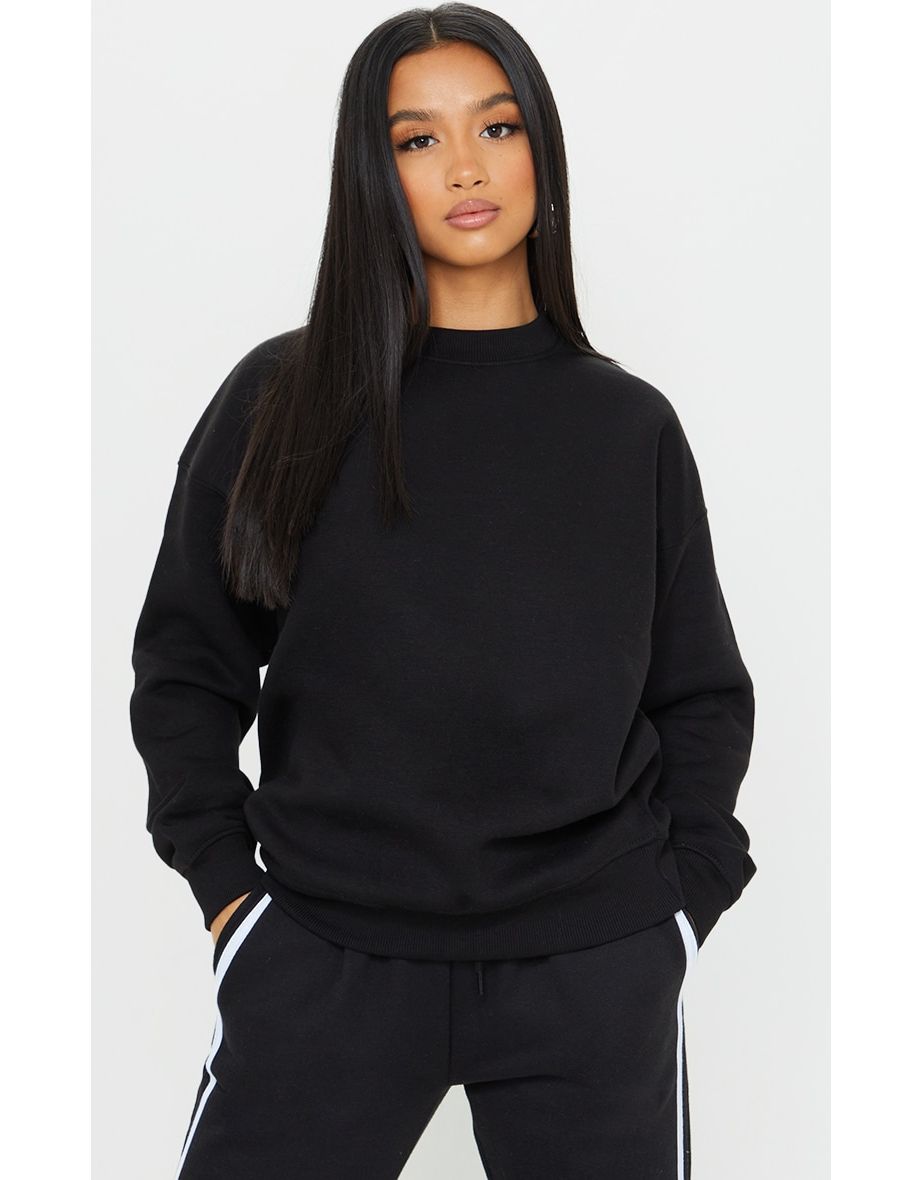 Petite Black Ultimate Basic Oversized Sweatshirt