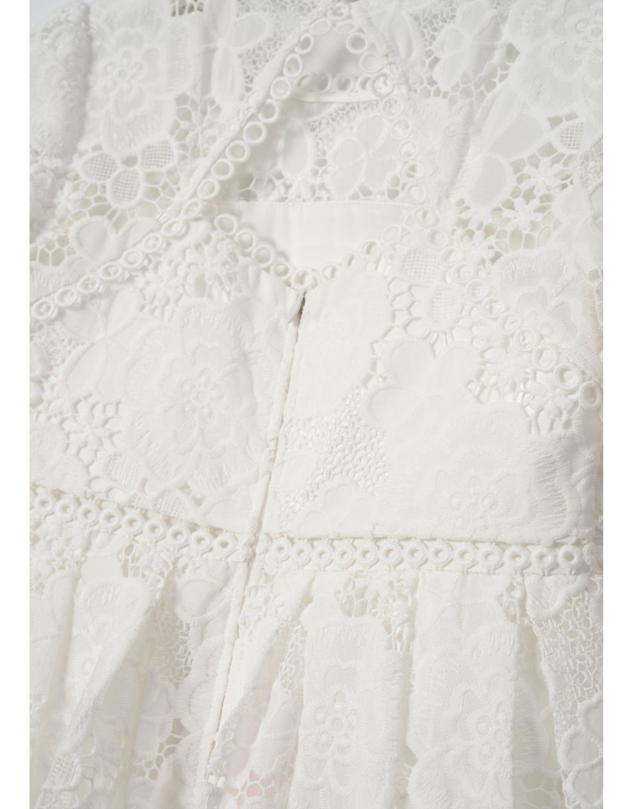 Mavea White Lace Dress - 8