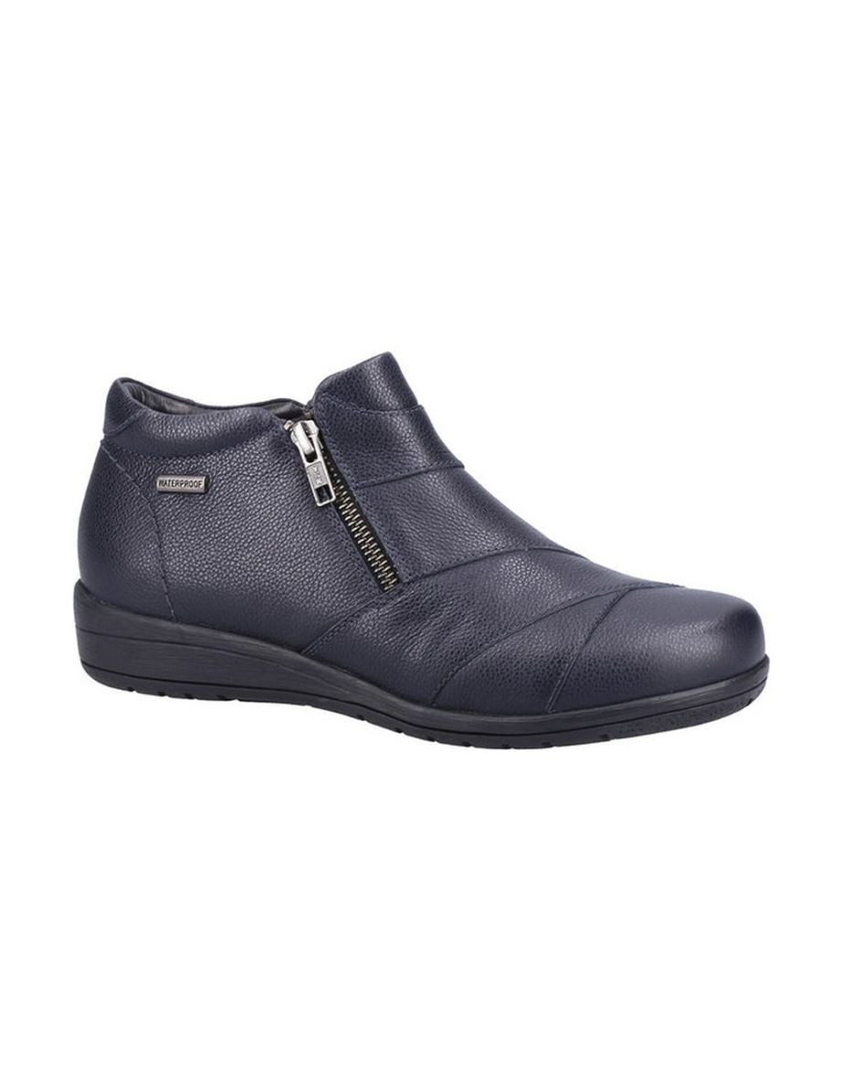 Fleet & Foster Womens/Ladies Friesan Leather Ankle Boots - Navy