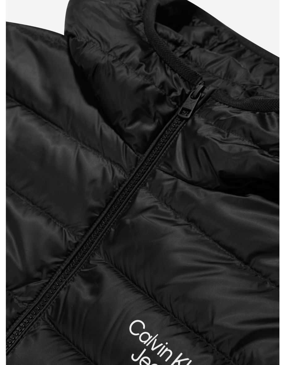 Calvin Klein Jeans - Boys Down Padded Logo Jacket in Black - 4