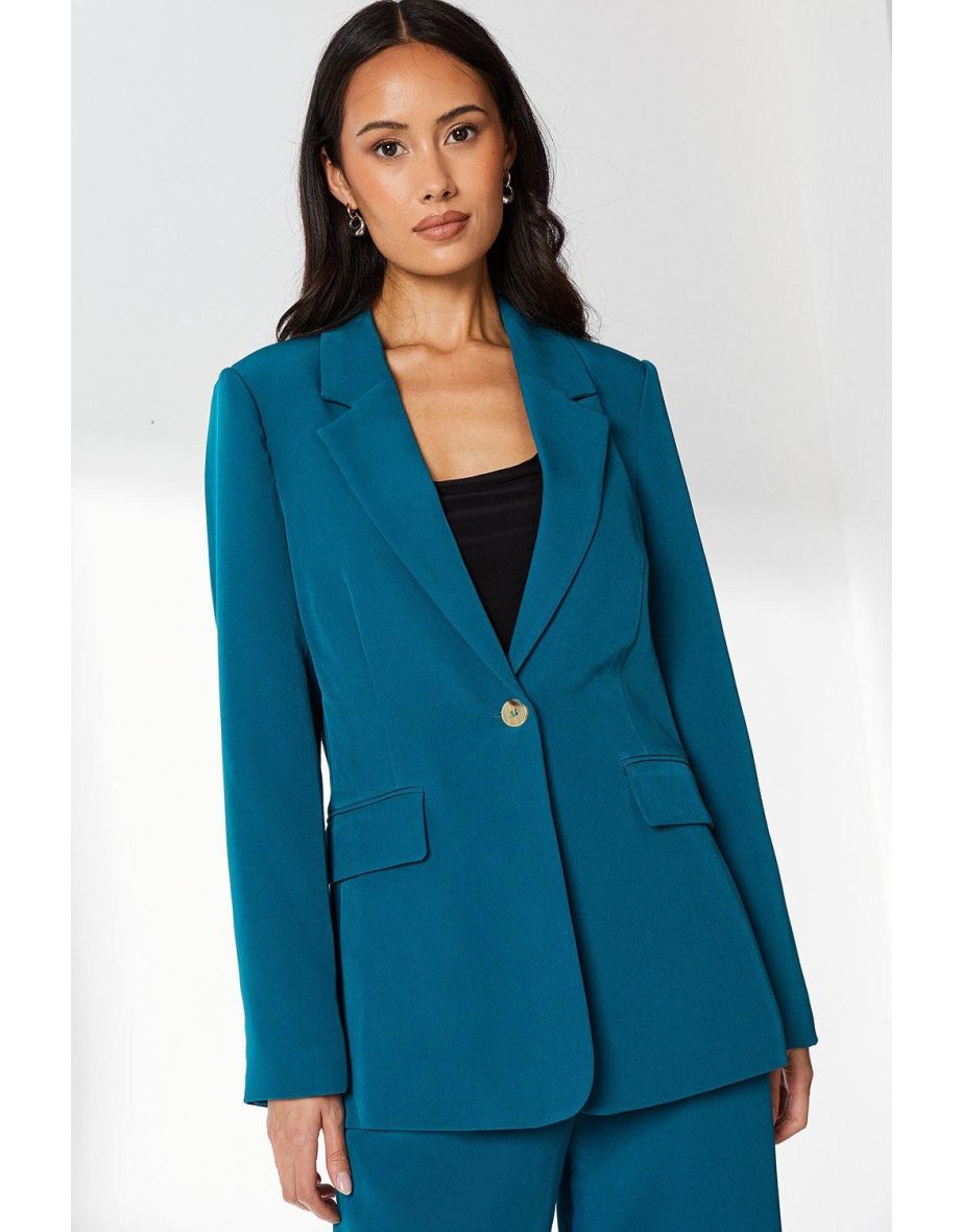 Principles by Debenhams Long Sleeved Teal Blazer - 3