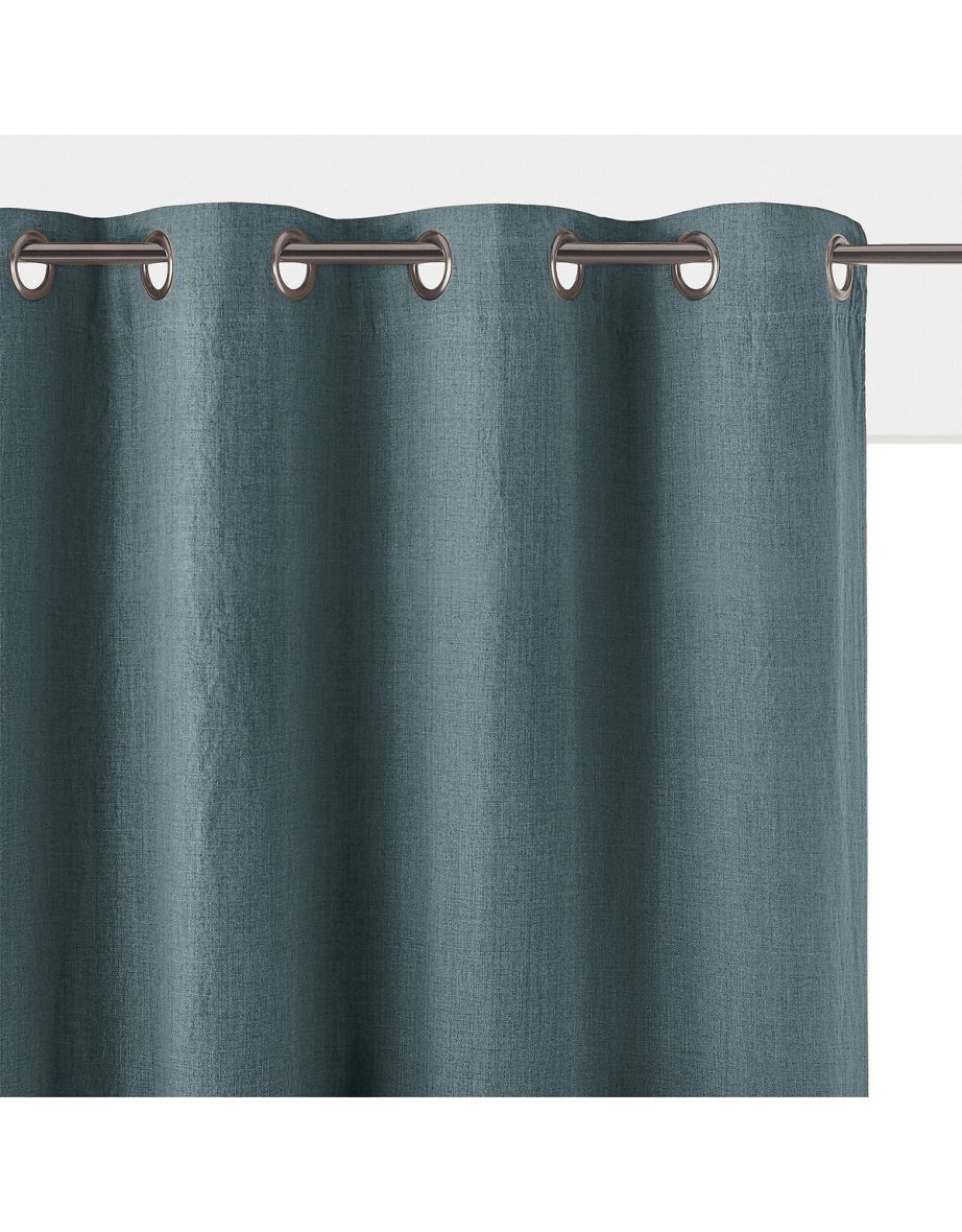Onega Washed Linen Single Lined Blackout Curtain with Eyelets