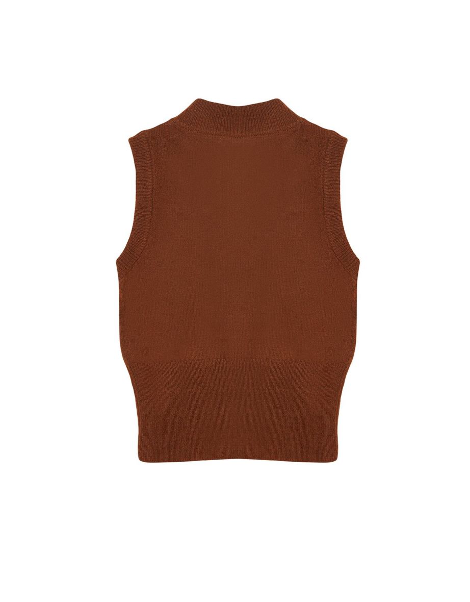 Limited Edition Brown Lurex Soft Textured Knitwear Cardigan - 5