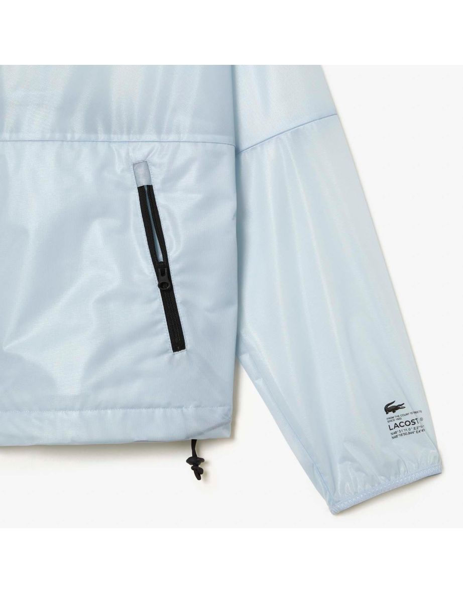 Women's Lacoste Transparent Windbreaker Jacket in Blue - 4