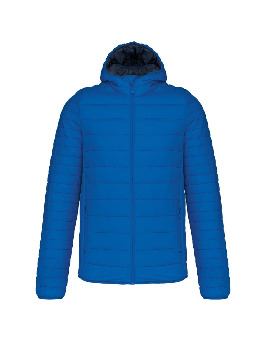 Kariban Mens Lightweight Hooded Down Jacket - Light Royal