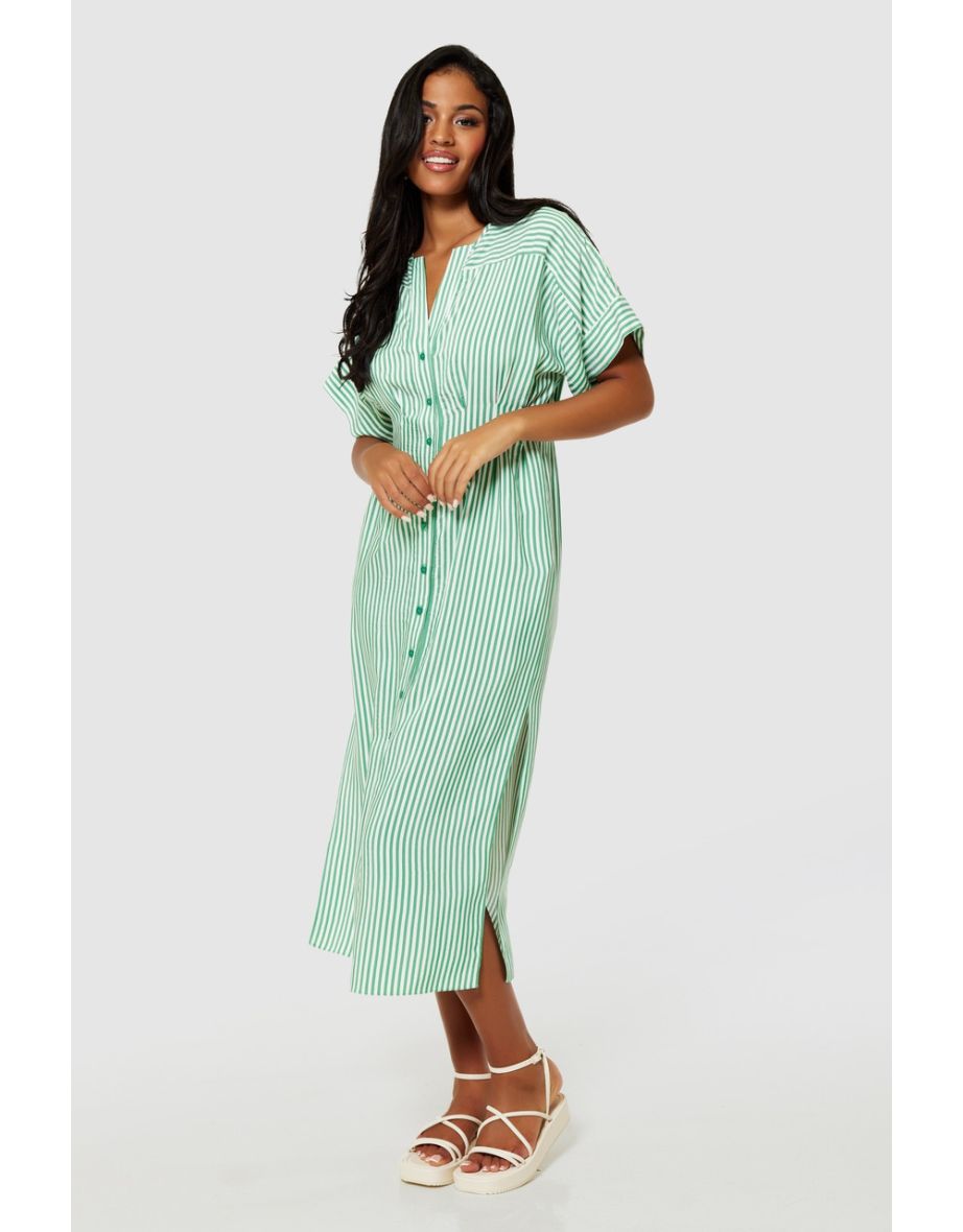 Shop Closet London Green Shirt Dress Online in Bahrain VogaCloset