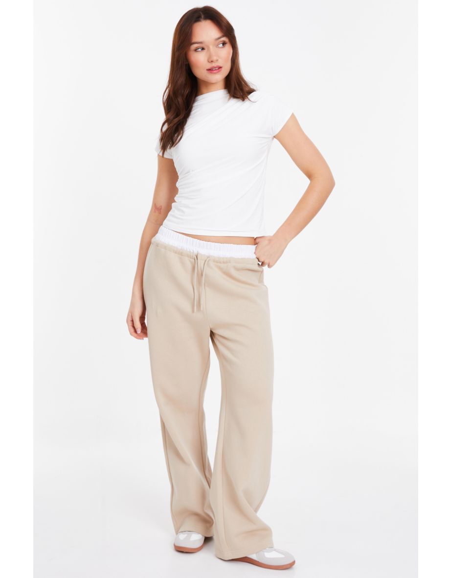 Quiz Wide Leg Double Waist Jogger