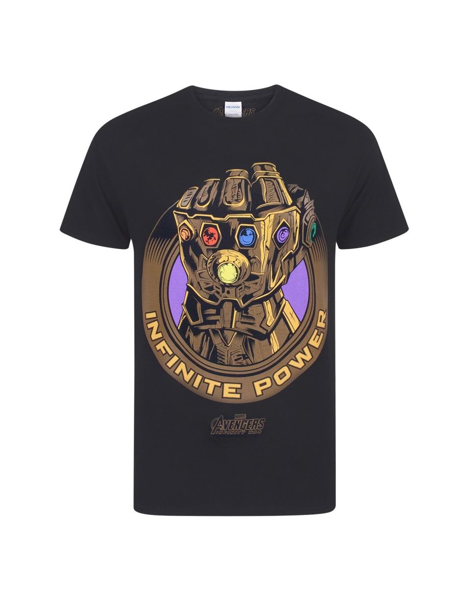 Shop Marvel Avengers Infinity War Mens Thanos Infinity Gauntlet T Shirt Black Online in Oman VogaCloset