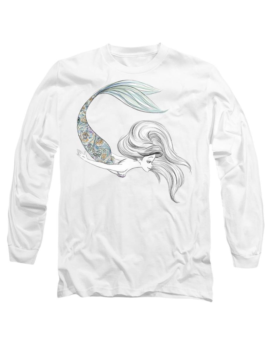 The Little Mermaid Adult Pearlescent Ariel T-Shirt - White