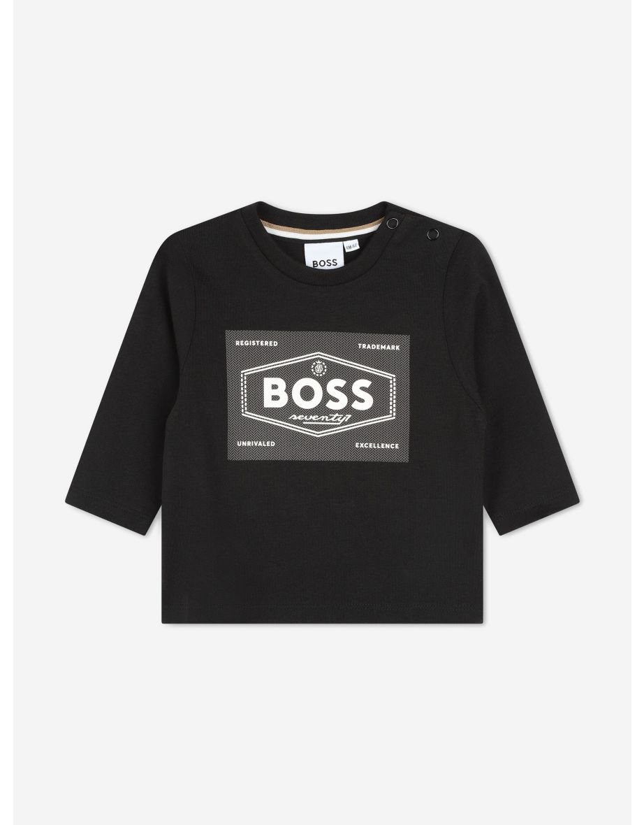 Shop BOSS Baby Boys Long Sleeve T Shirt in Black Online in Bahrain VogaCloset