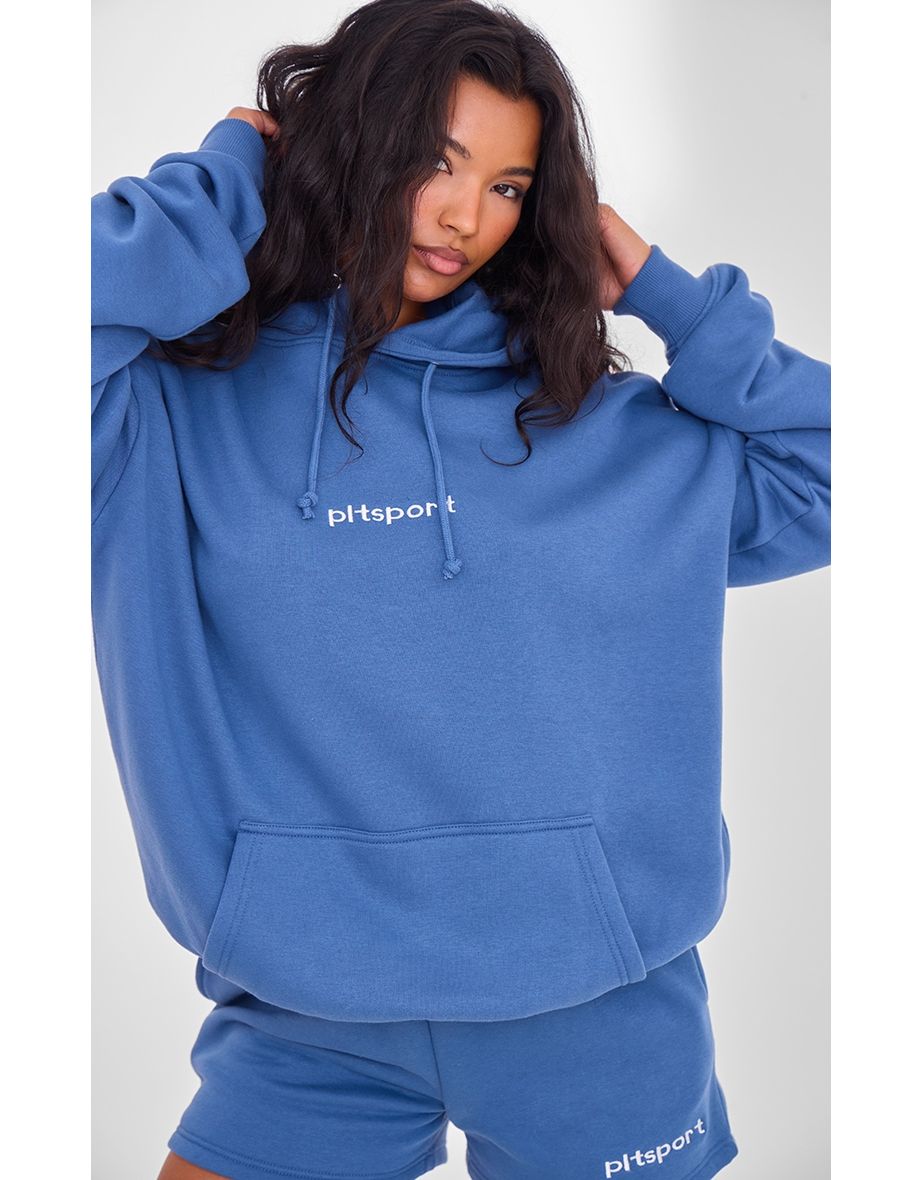 PLT Sport Steel Embroidered Oversized Hoodie