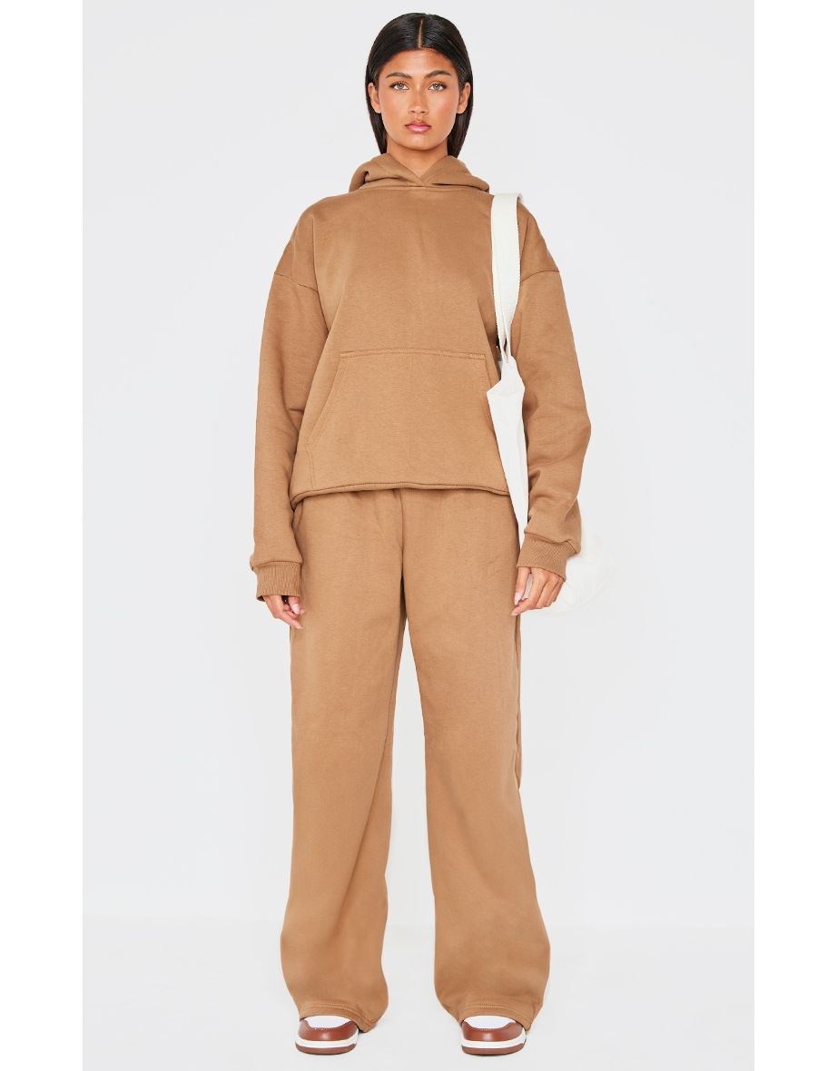 Taupe Outcast Print Wide Leg Joggers