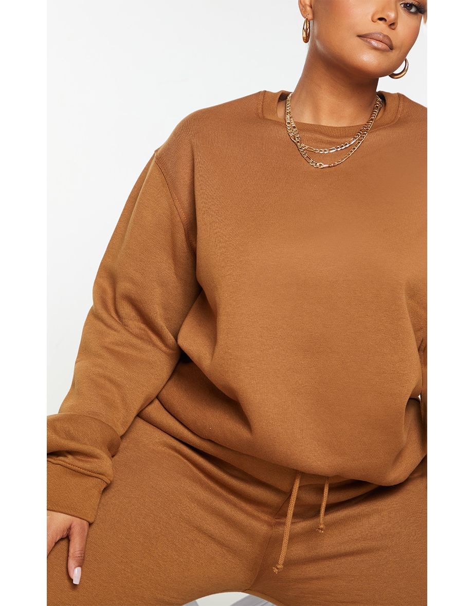 Recycled Plus Chocolate Oversized Sweat - 3