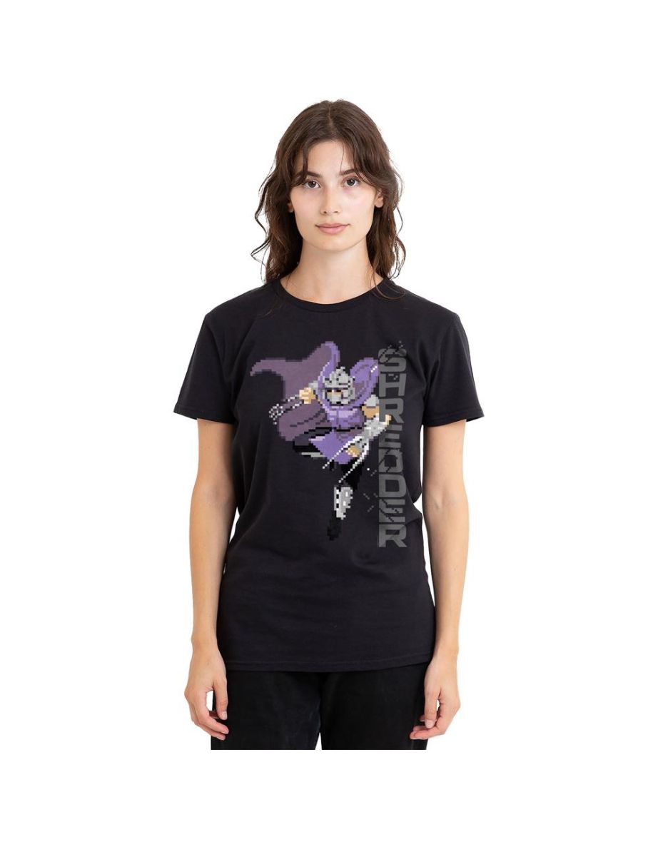 Teenage Mutant Ninja Turtles Unisex Adult Arcade Shredder Retro T-Shirt - Black