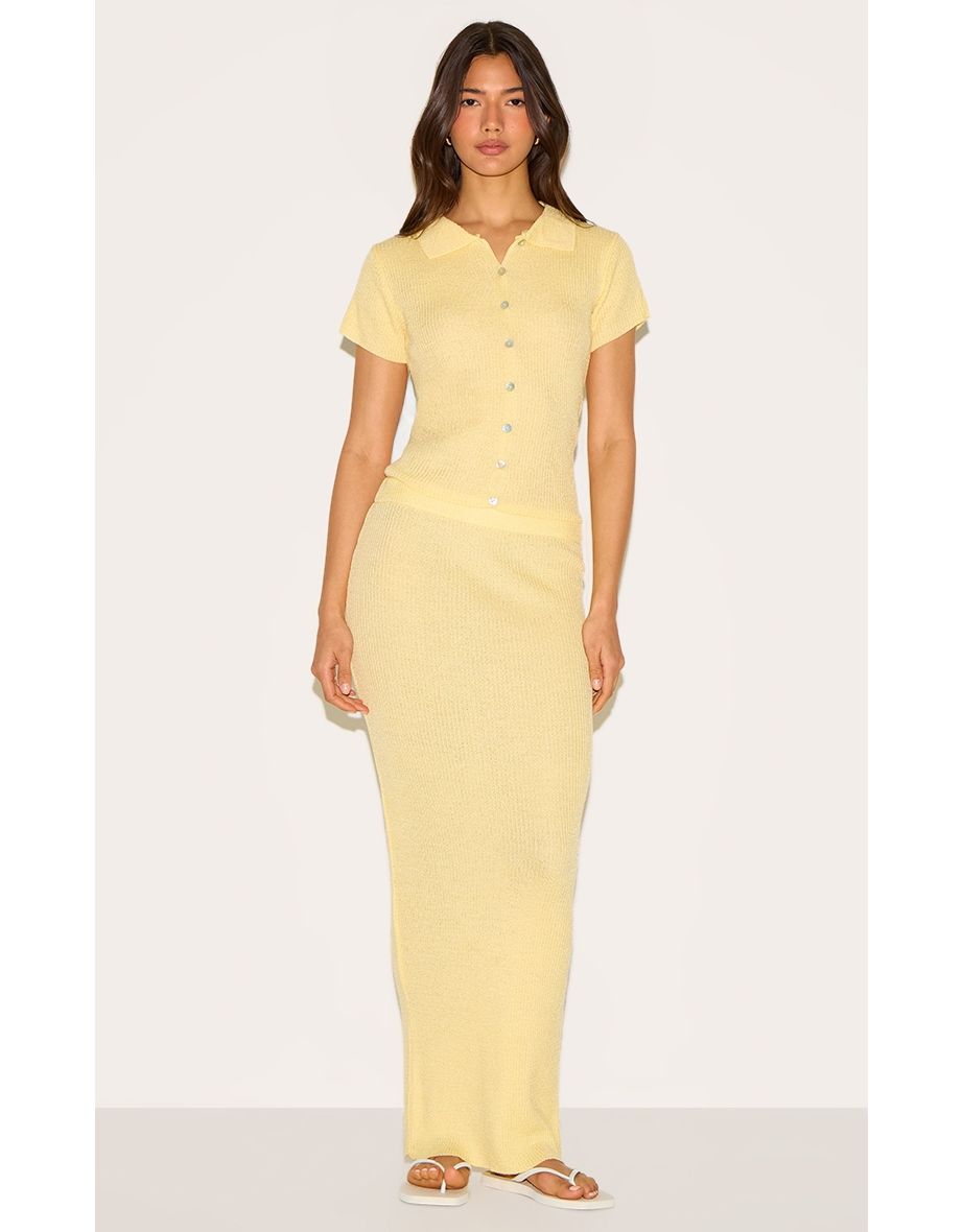 Lemon Filagree Maxi Skirt