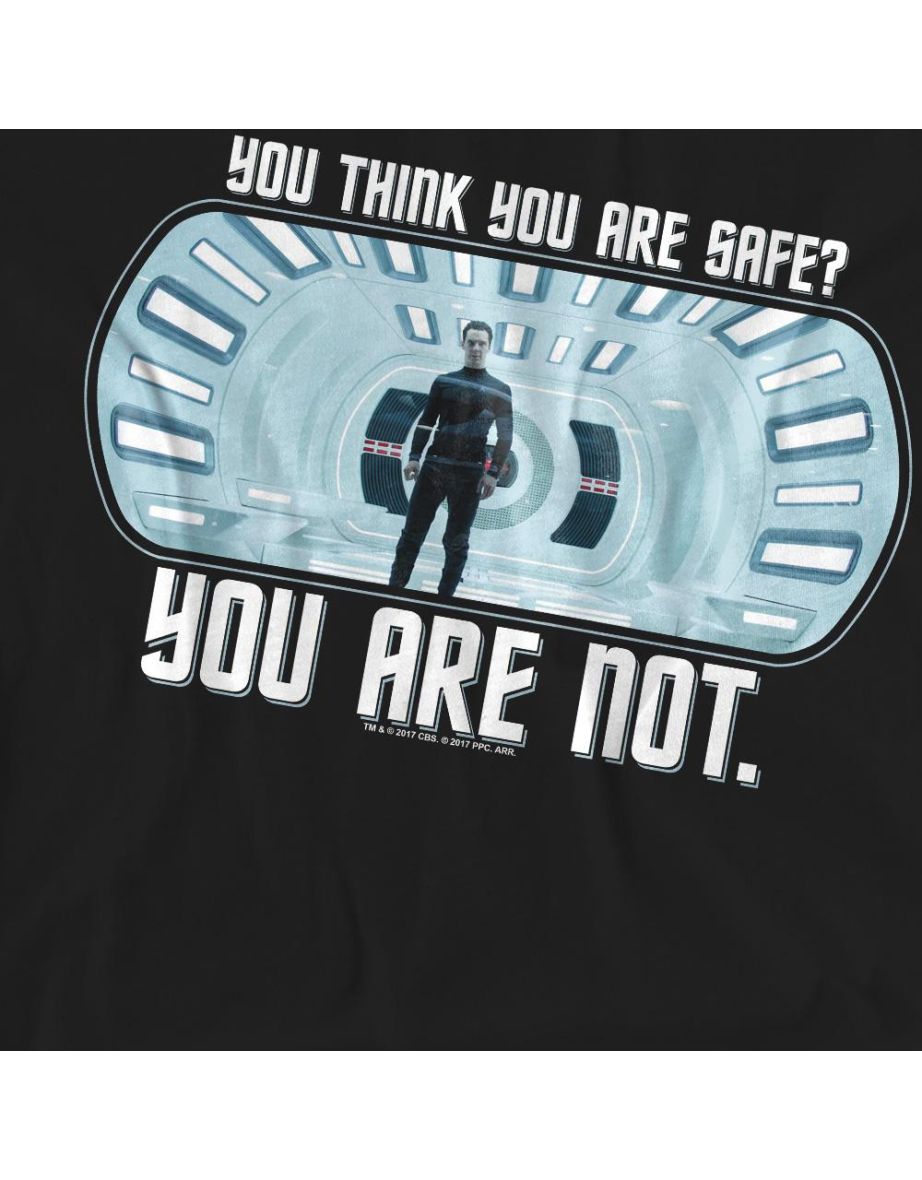 Star Trek: Into Darkness Unisex Adult Not Safe T-Shirt - Black - 3