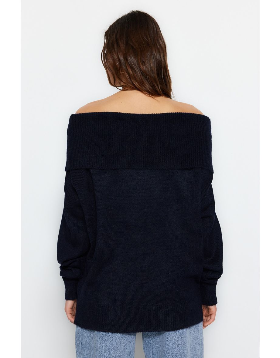 Sweater - Navy blue - Regular fit - 7
