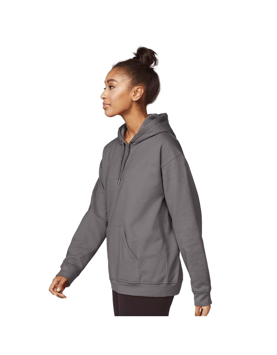 Gildan Unisex Adult Softstyle Fleece Midweight Hoodie - Charcoal - 3