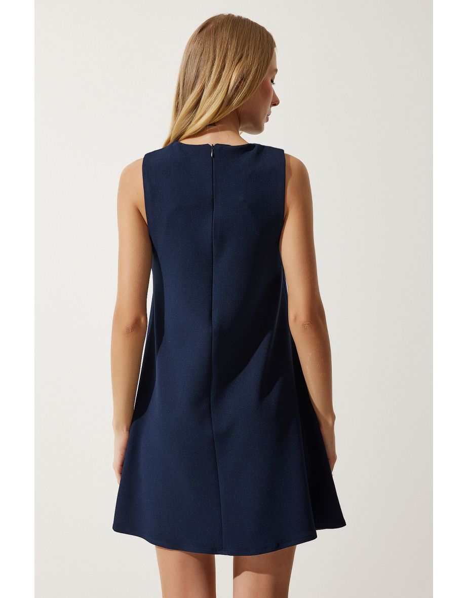 Happiness İStanbul Navy A-Line Mini Shift Dress - 7