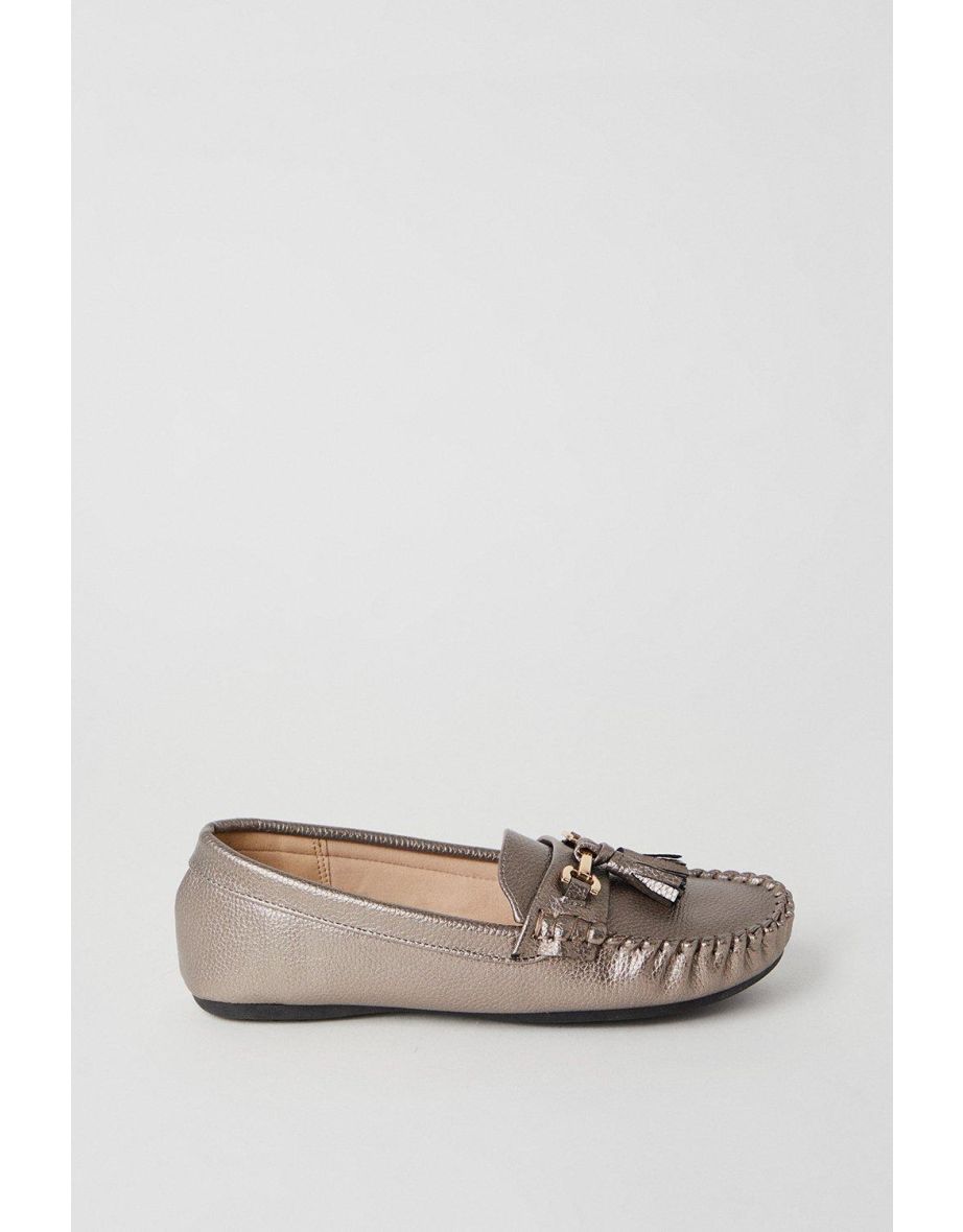 Good For The Sole: Nyla Wide Fit Comfort Tassel Detail Loafers