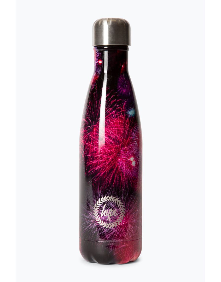 HYPE UNISEX BLACK FIREWORKS WATER BOTTLE