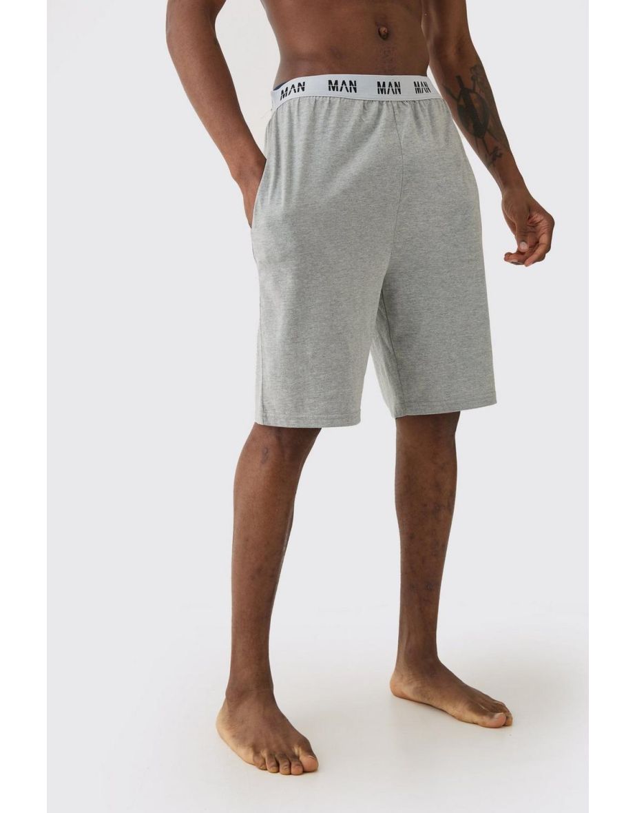 Tall Man Loungewear Shorts In Grey Marl - grey marl