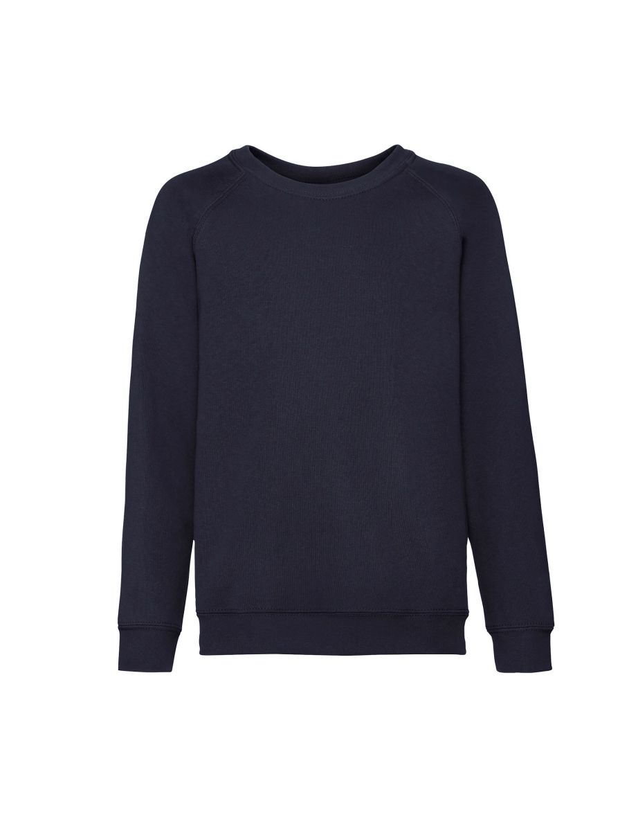 Fruit of the Loom Childrens/Kids Classic Raglan Sweatshirt - Deep Navy