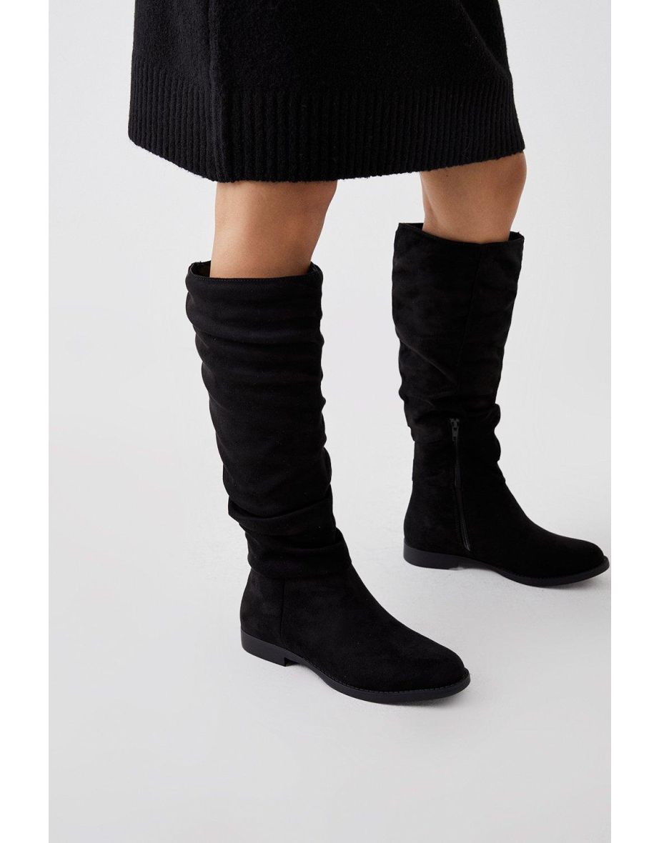 Karina Flat Ruched Boots