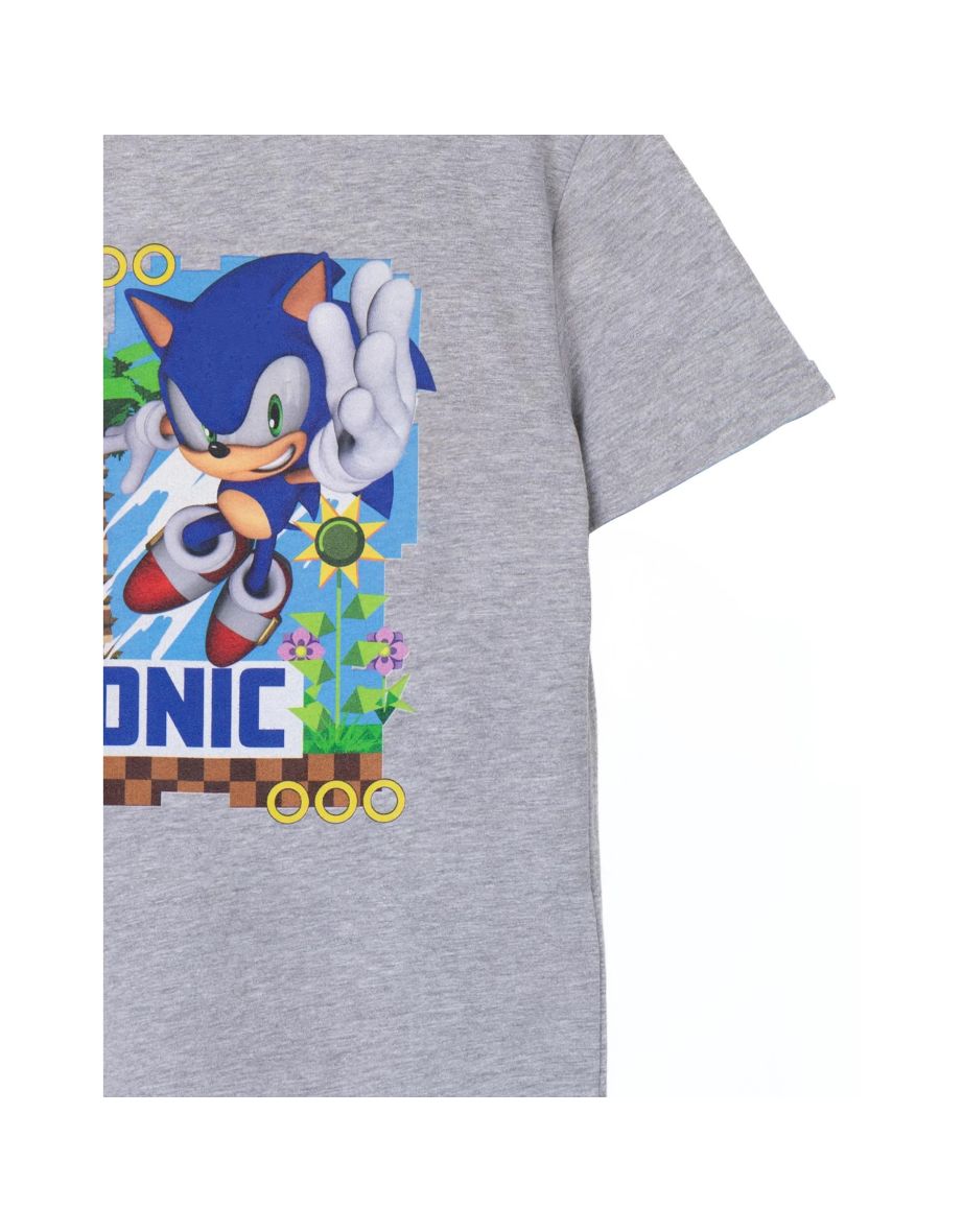 Sonic The Hedgehog Childrens/Kids Sonic T-Shirt - Grey Marl - 3