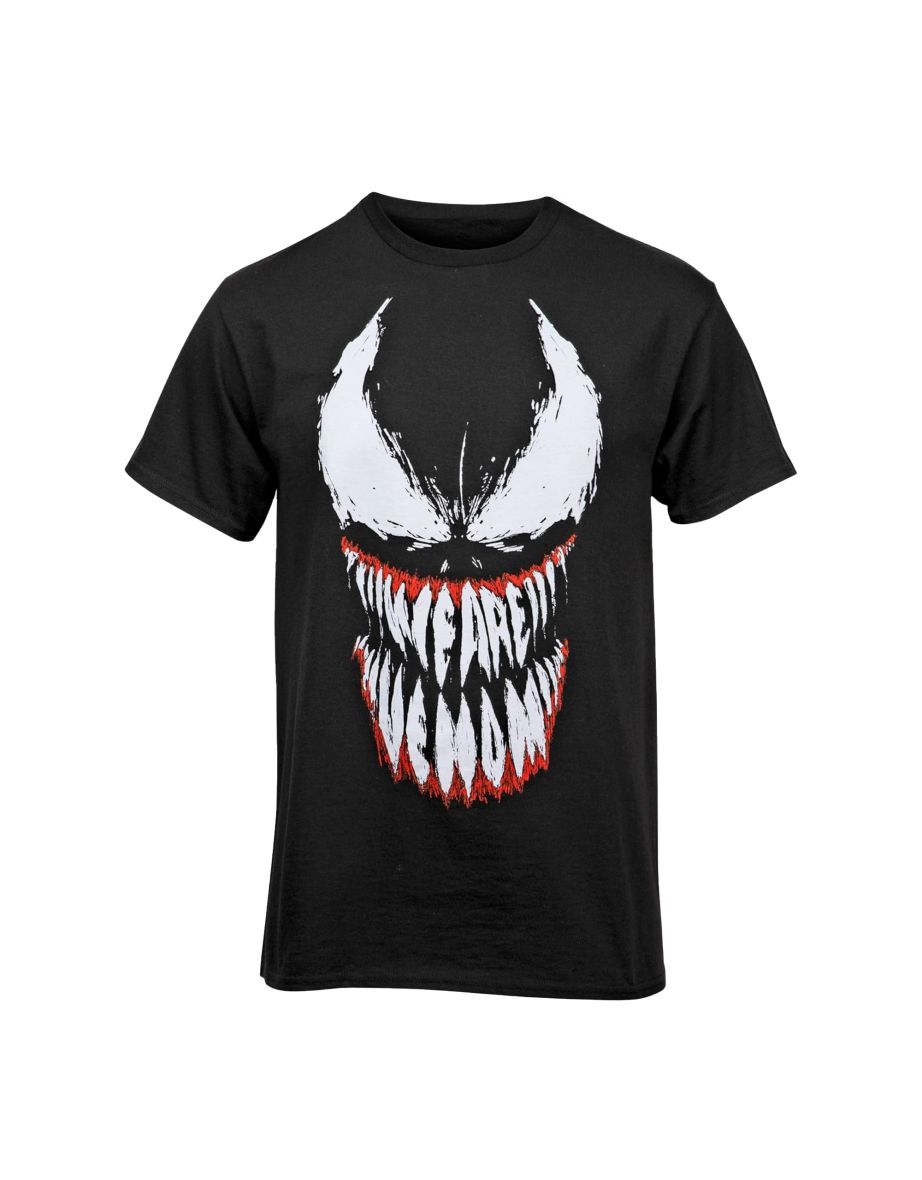 Marvel Boys Spider Man Venom Teeth Face T-Shirt - Black