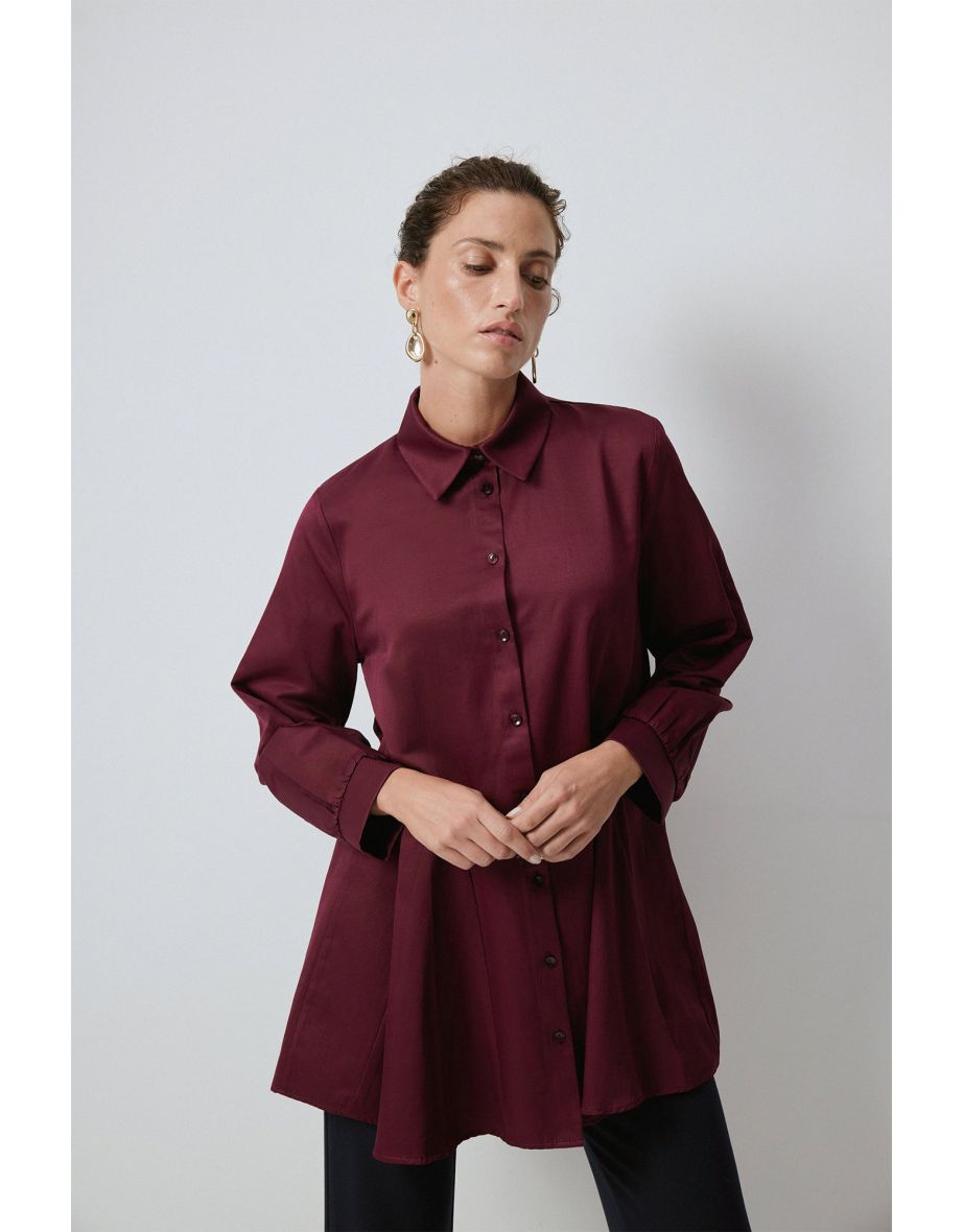 SHIRT WITH RUFFLE HEM - 4