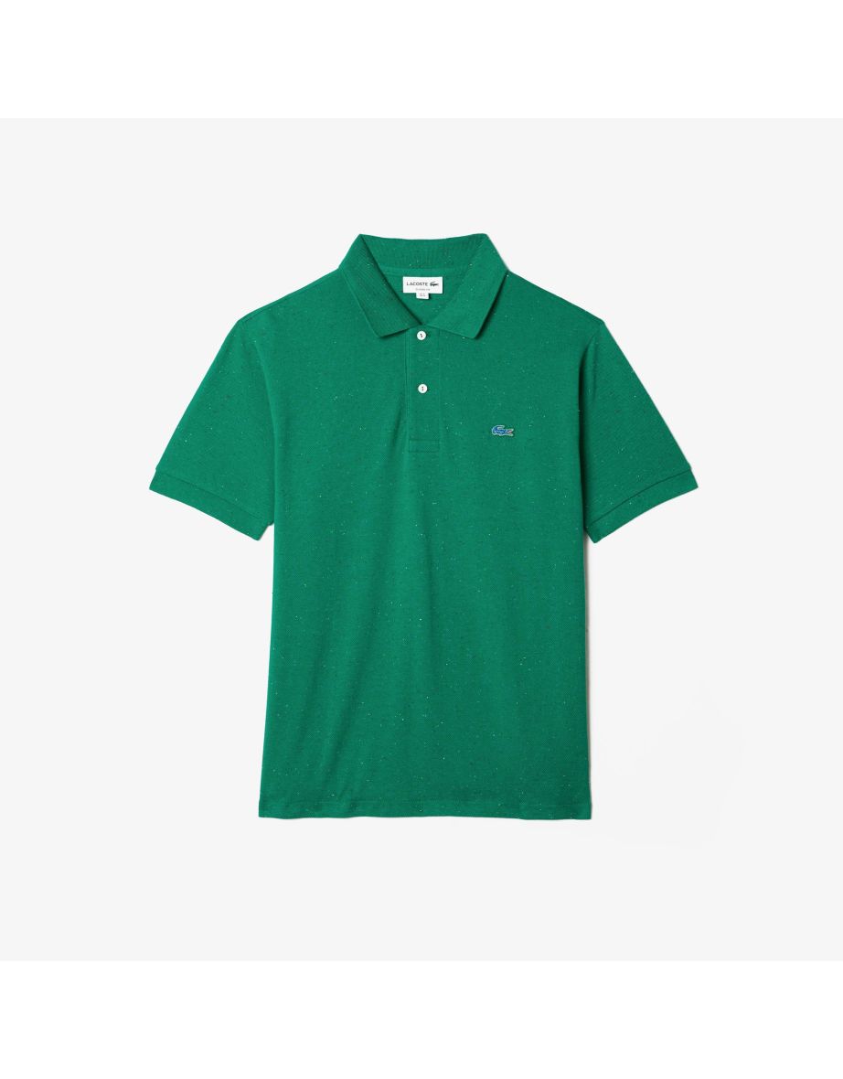 Shop Men s Lacoste Classic Fit Speckled Print Cotton Pique Polo Shirt in Green Online in Egypt VogaCloset