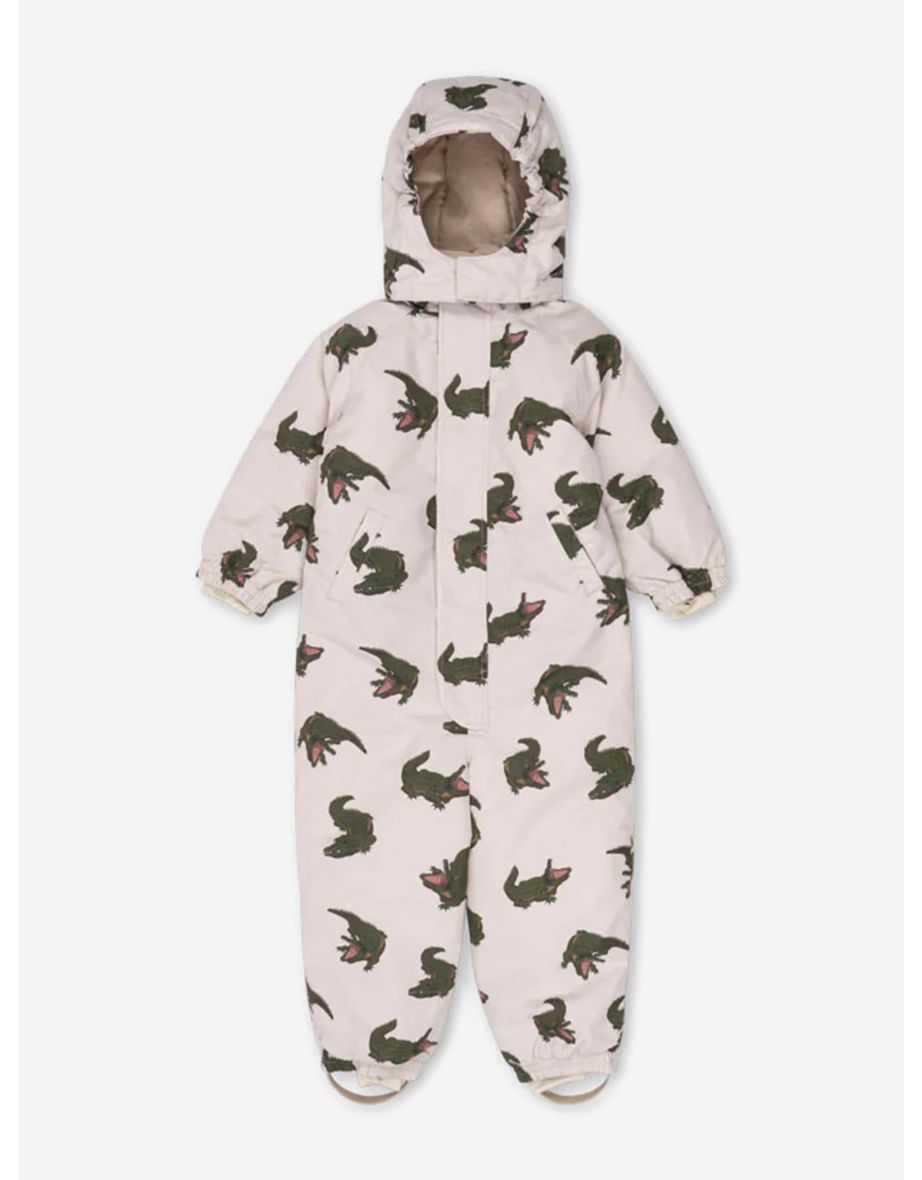 Konges Sløjd Kids Crocodile Nohr Snowsuit in Ivory