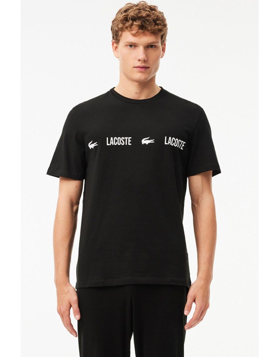 Lacoste Repeat Logo Short Sleeve T-shirt Black - black