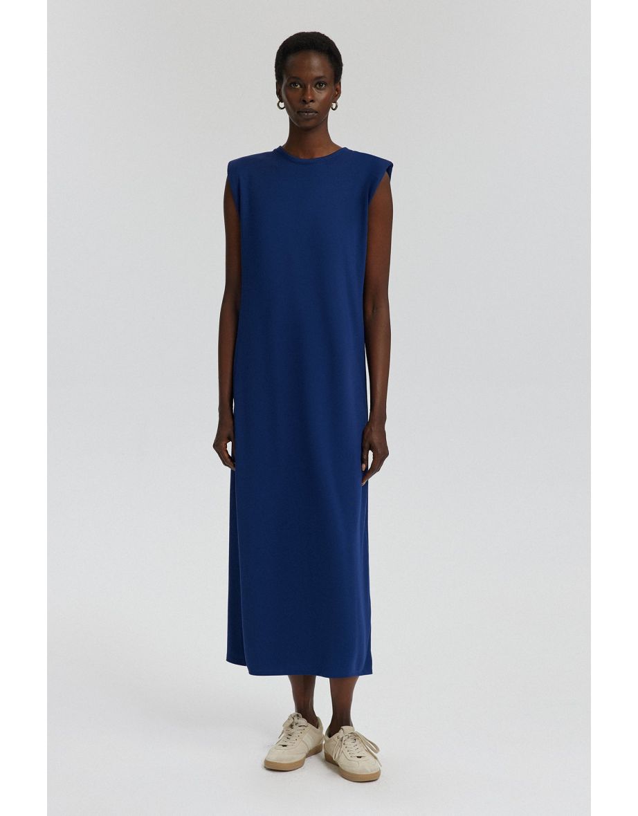 CREW NECK SLEEVELESS DRESS