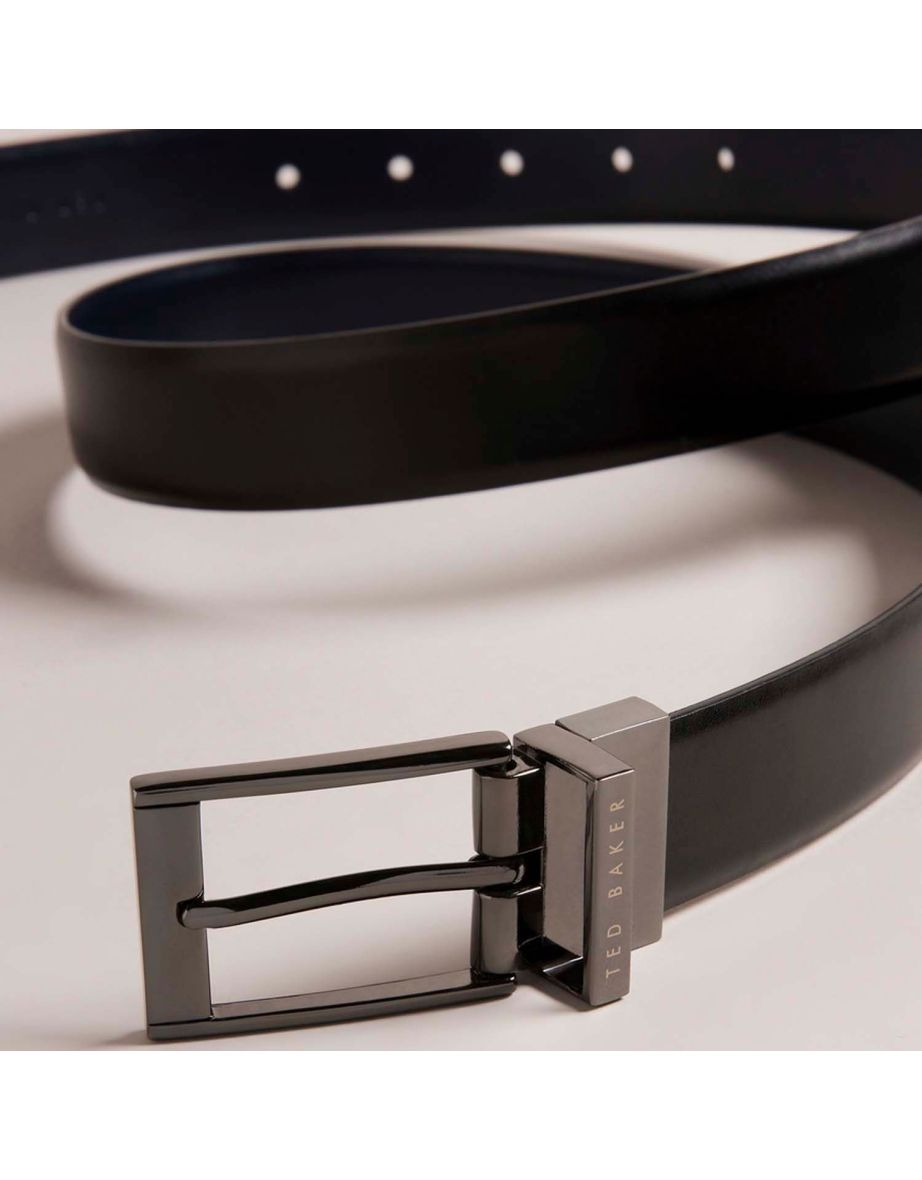 Accessories Ted Baker Crafts Reversible Leather Belt in Black - 2