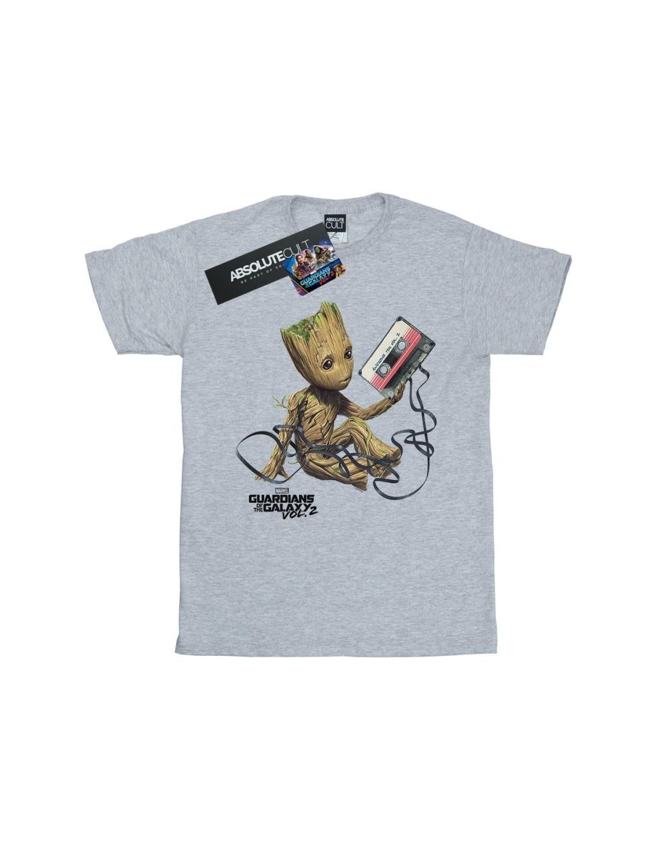 Marvel Boys Guardians Of The Galaxy Groot Tape T-Shirt - Sports Grey - 1