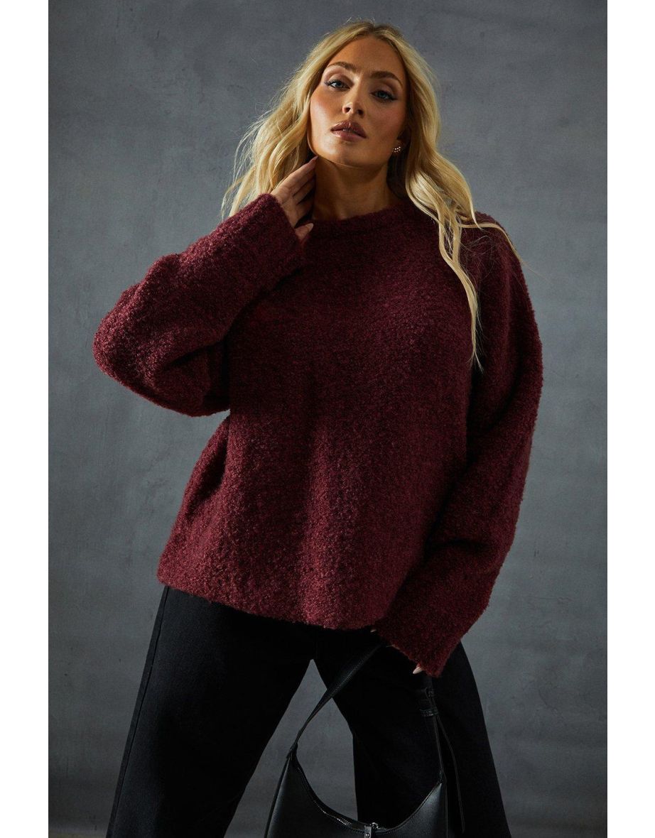 Knitted Crew Neck Oversized Jumper - 3