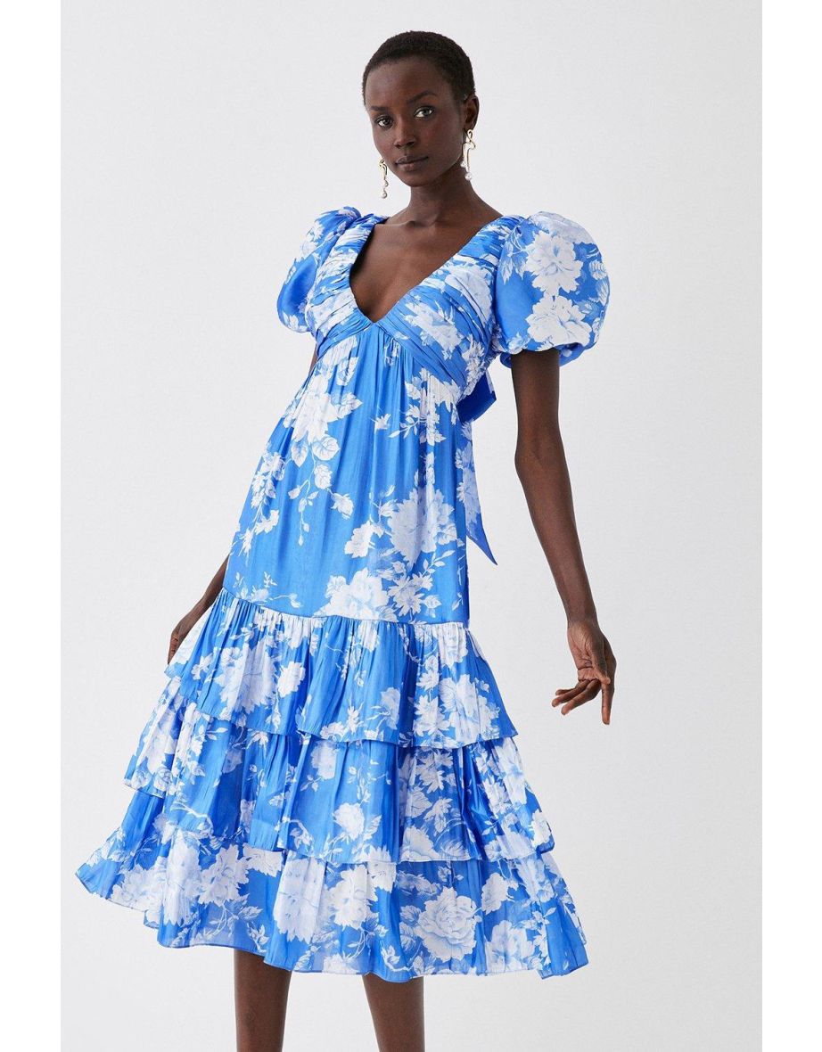 Organza shop midi dress