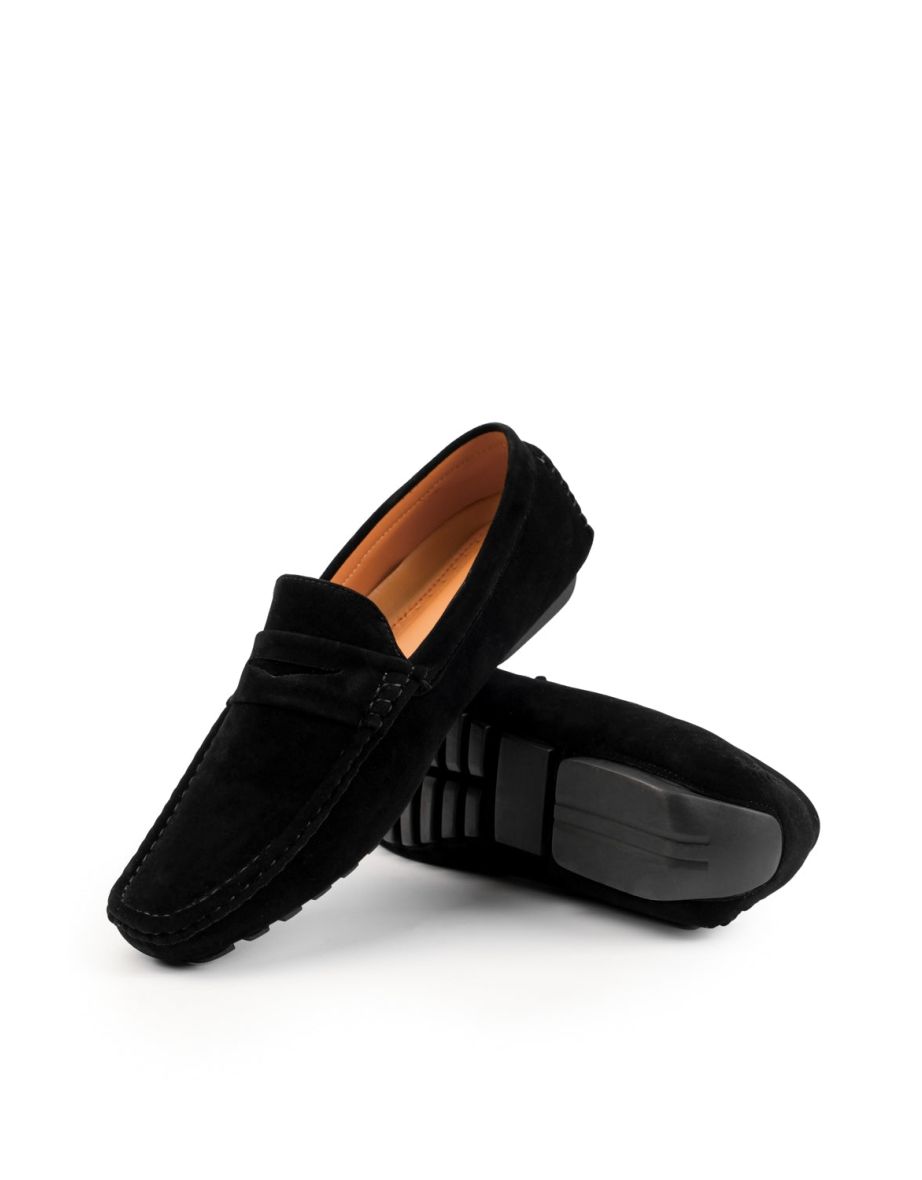 ALEX DRIVING SHOES IN BLACK SUEDE - 4