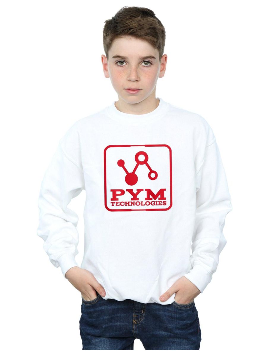 Marvel Boys Ant-Man And The Wasp Pym Technologies Sweatshirt - White