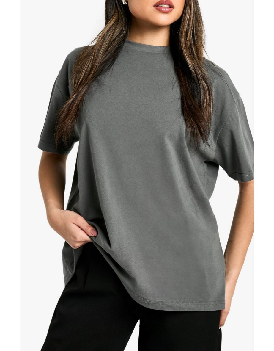 Boohoo basics oversized t-shirt 2pk - charcoal - 3