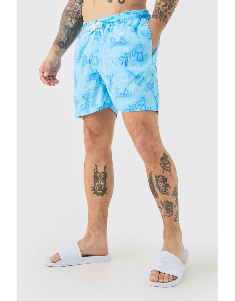 Short Length Barbie Swim Short - blue