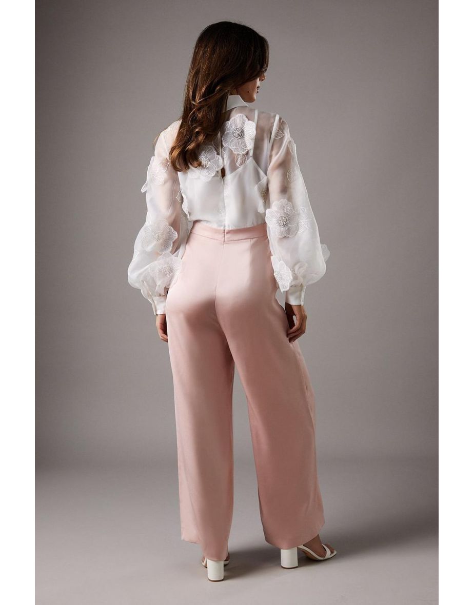 3D Woven Blouse Jumpsuit - 3