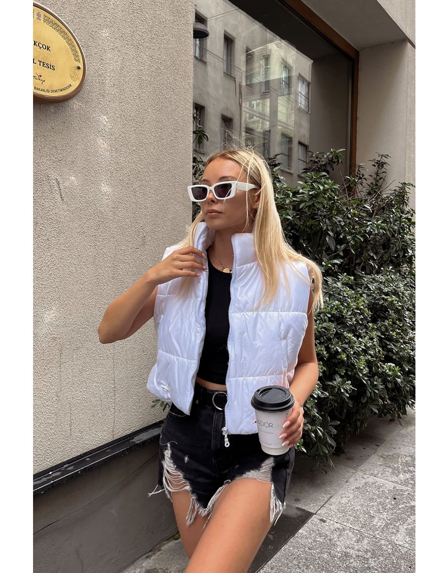 Vest - White - Puffer
